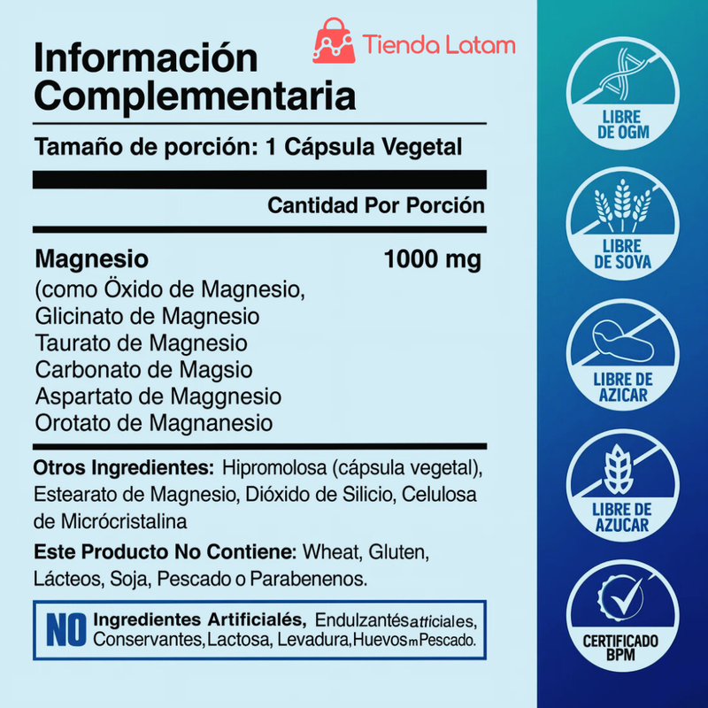 🎄 MAGNESIUM COMPLEX 8-EN-1 ⭐ Navidad Especial – ¡Compra 1 y Gana 2 Regalos Exclusivos!  🎁 SuperCalm 20 Sachets + Creatine Monohydrate 240g TOTALMENTE GRATIS